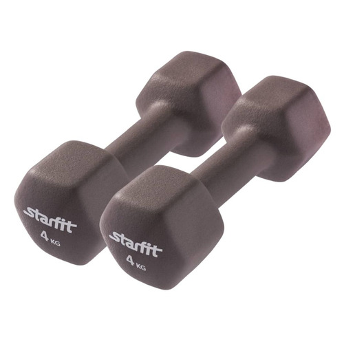 Набор гантелей Starfit DB-201 2гант. 4кг неопр. серый (УТ-00020390)