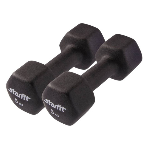 Набор гантелей Starfit DB-201 2гант. 5кг неопр. черный (УТ-00020391)