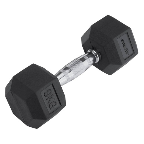 Гантель Starfit DB-301 1гант. 9кг обрезин. черный (УТ-00007102)
