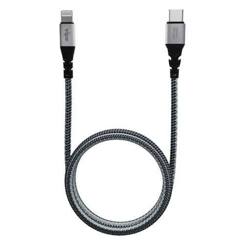 Кабель Vipe, Lightning (m) - USB Type-C (m), 1.2м, MFI, в оплетке, 3A, серый [vpcblmficlighnlngr]