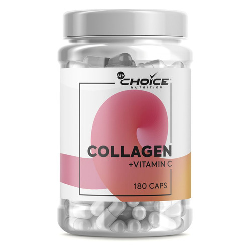 Коллаген MYCHOICE NUTRITION Collagen + Vitamin C, 1, капсулы, 180шт, без вкуса