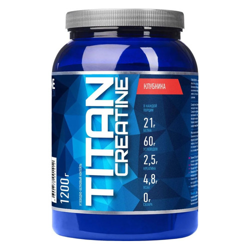 Гейнер RLINE Titan creatine, 1, порошок, 1,2кг, клубника