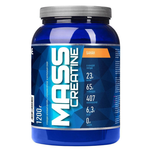 Гейнер RLINE Mass+Creatine, 1, порошок, 1.2кг, банан
