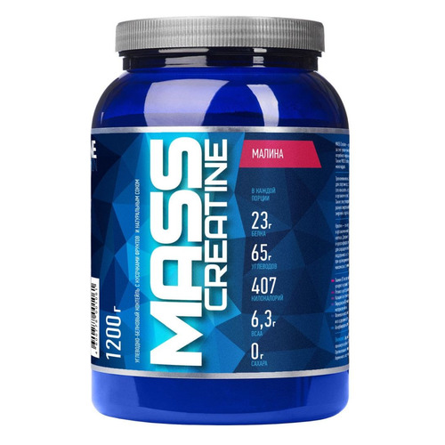 Гейнер RLINE Mass+Creatine, 1, порошок, 1.2кг, малина