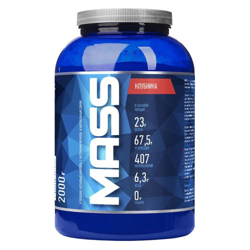 Гейнер RLINE Mass, 1, порошок, 2кг, клубника