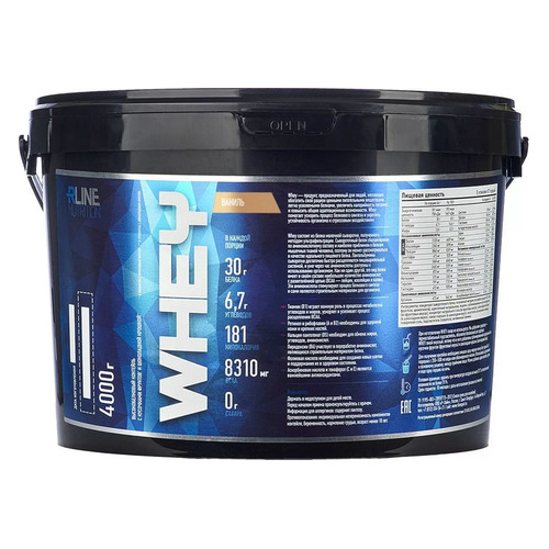 Протеин RLINE Whey, порошок, 4кг, ваниль