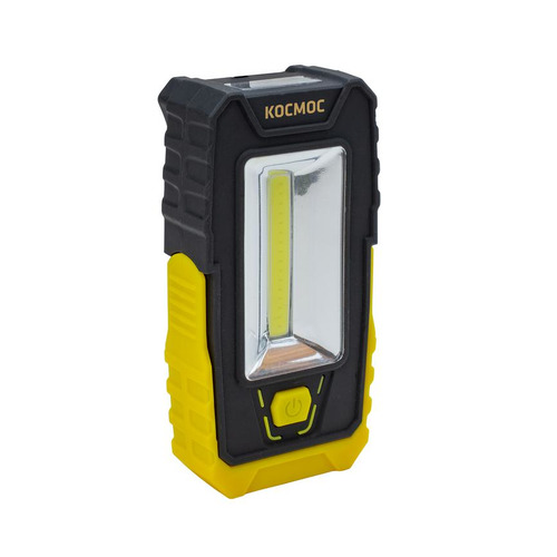 Аккумуляторный фонарь КОСМОС KOCAU6006COB, черный / желтый, 8Вт