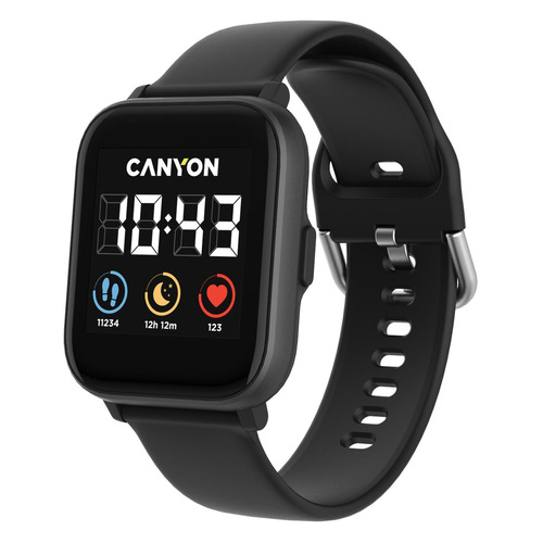 Смарт-часы Canyon Salt SW-78, 1.4", черный / черный [cns-sw78bb]