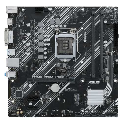 Материнская плата ASUS PRIME H410M-K R2.0, LGA 1200, Intel H470, mATX, Ret