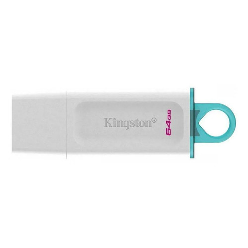 Флешка USB Kingston DataTraveler Exodia 64ГБ, USB3.1, белый и бирюзовый [kc-u2g64-5r]