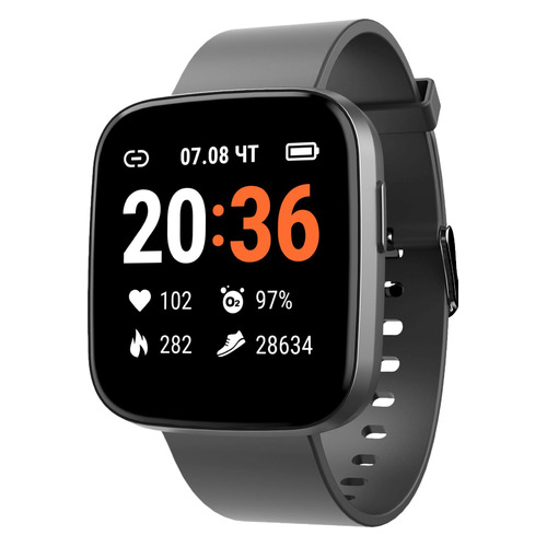 Смарт-часы GEOZON Marathon 1.4", черный / черный [g-sm19blk]