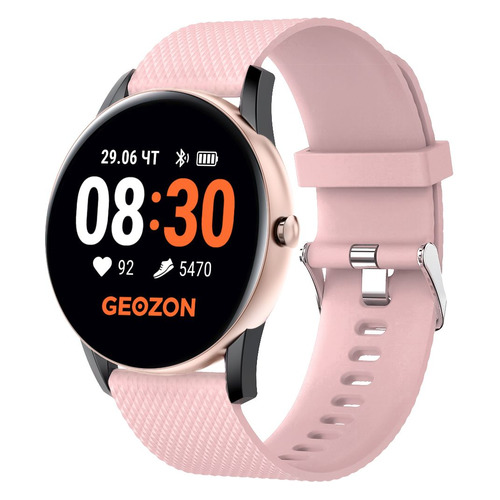 Смарт-часы GEOZON Fly 1.22", розовый / розовый [g-sm16pnk]