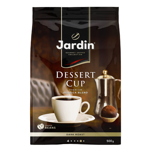 Кофе зерновой JARDIN Dessert Cup, темная обжарка, 500 гр [0546-08]