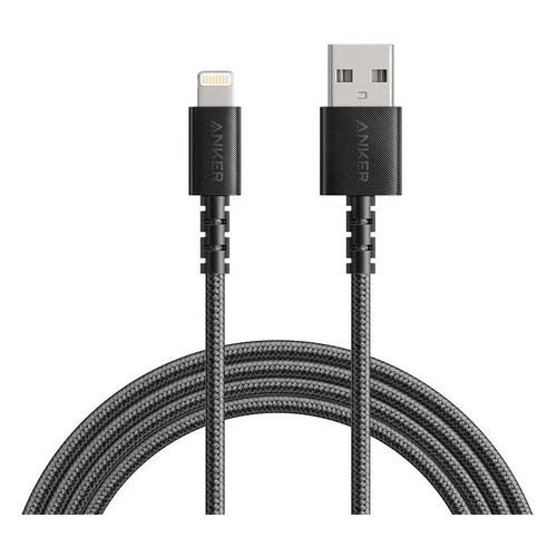 Кабель ANKER Select +, Lightning (m) - USB (f), 1.8м, в оплетке, черный / черный [a8013h11]