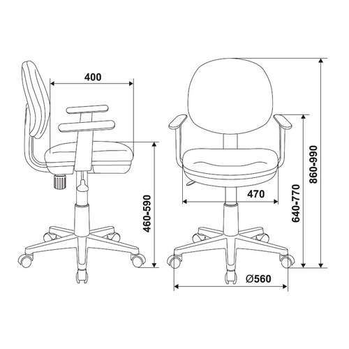 Кресло детское Бюрократ CH-W356AXSN, на колесиках, ткань, бежевый [ch-w356axsn/stick-bg]
