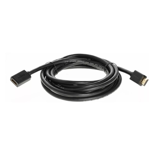 Кабель-удлинитель аудио-видео Telecom, HDMI (m) - HDMI (f) , ver 2.0, 3м, GOLD, черный [tcg235mf-3m]