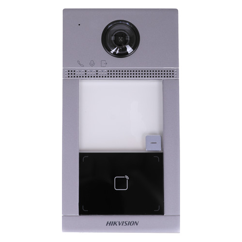 Видеопанель Hikvision DS-KV8113-WME1(B), цветная, накладная, серебристый