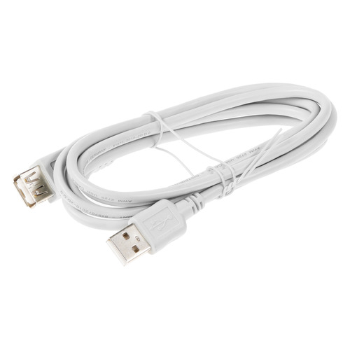 Кабель-удлинитель USB2.0 HAMA H-200905, USB A(m) - USB A(f), 1.5м, с подсветкой, серый [00200905]