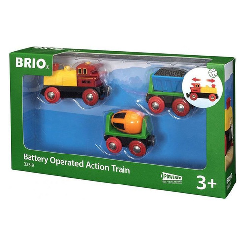 Игрушка BRIO Грузовой поезд с бетономешалкой [33319]