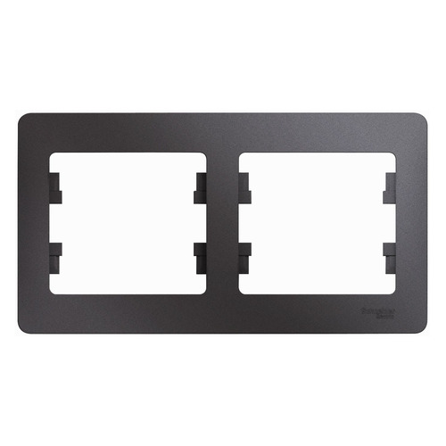 Рамка Schneider Electric Glossa GSL001302 наклад. 2x гориз.мон. пластик графит (упак.:1шт)