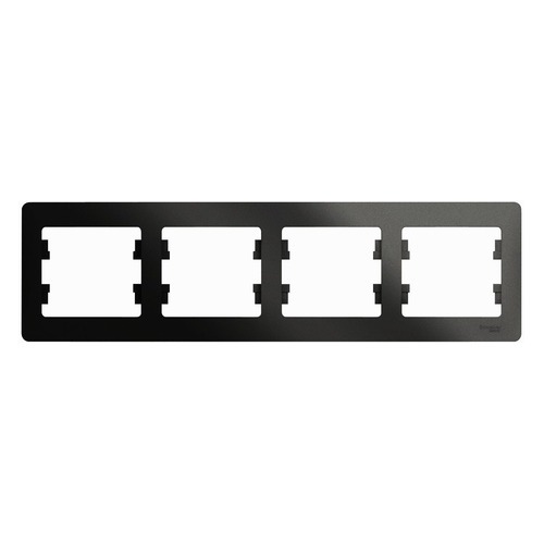 Рамка Schneider Electric Glossa GSL000704 наклад. 4x гориз.мон. пластик антрацит (упак.:1шт)
