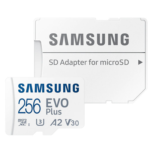 Карта памяти microSDXC UHS-I U3 Samsung EVO PLUS 256 ГБ, 130 МБ/с, Class 10, MB-MC256KA/RU, 1 шт., переходник SD