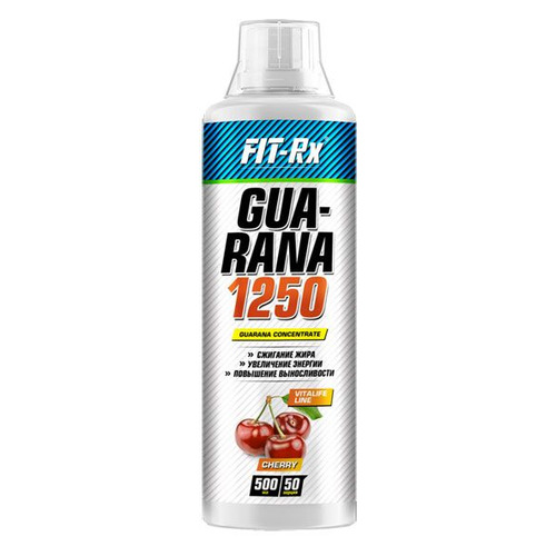 Энергетик FIT-RX Guarana 1250, концентрат, 500мл, вишня [01016]