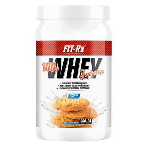Протеин FIT-RX 100% Whey Supreme, порошок, 900гр, бисквитное печенье [01162]