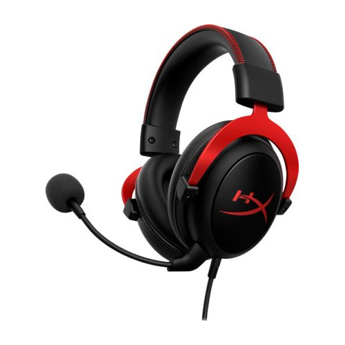 Гарнитура игровая HYPERX Cloud II, для ПК и игровых консолей, мониторные, черный / красный [4p5m0aa]