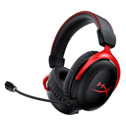 Гарнитура игровая HYPERX Cloud II, для ПК и игровых консолей, накладные, радио, черный / красный [4p5k4aa]