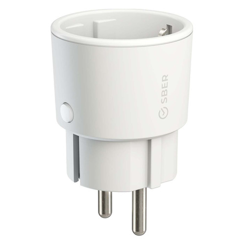 Умная розетка Sber SBDV-00025 EUBT Wi-Fi белый