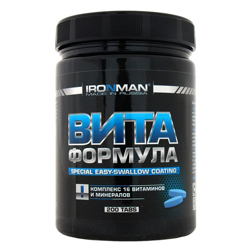Витаминно-минеральный комплекс IRONMAN Вита формула, таблетки, 200шт