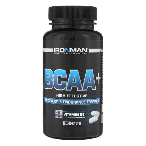 Комплекс BCAA IRONMAN +, капсулы, 60шт, без вкуса