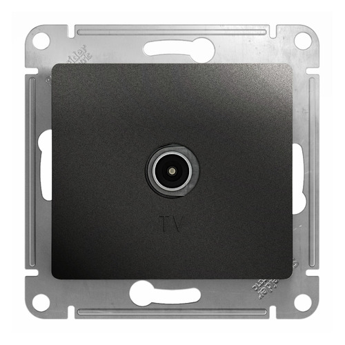 Розетка телевизионная Schneider Electric Glossa GSL000791, скрытая, IP20, антрацит