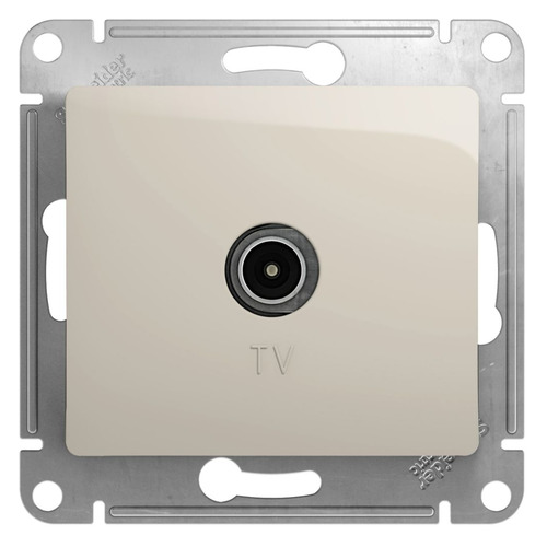 Розетка телевизионная Schneider Electric Glossa GSL000991, скрытая, IP20, молочный