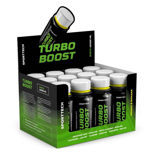 Тренировочный комплекс SPORT TECHNOLOGY NUTRITION Turbo Boost, 12x60мл, жидкость, манго-банан