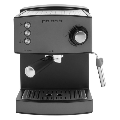 Кофеварка Polaris PCM 1527E Adore Crema, эспрессо, серый