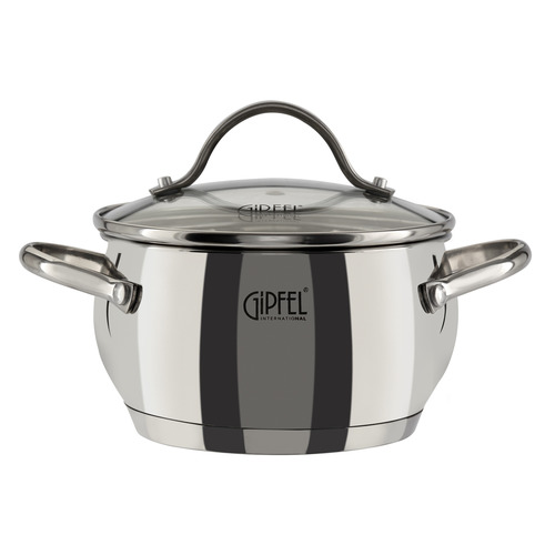 Кастрюля GIPFEL Terza 1292, 1.8л, с крышкой, стальной