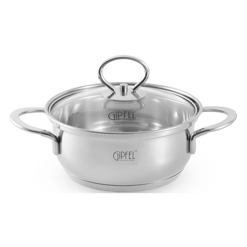 Кастрюля GIPFEL Sofia 2318, 3.1л, с крышкой, стальной