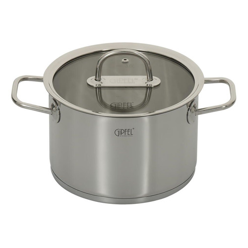 Кастрюля GIPFEL Capella 2700, 4.1л, с крышкой, стальной