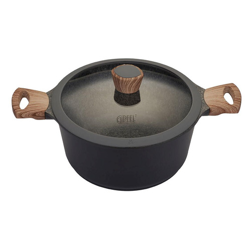 Кастрюля GIPFEL Oliver 572, 4.3л, с крышкой, черный