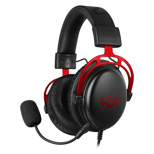 Гарнитура игровая Sven AP-G1000MV, для компьютера, мониторные, черный / красный [sv-020361]