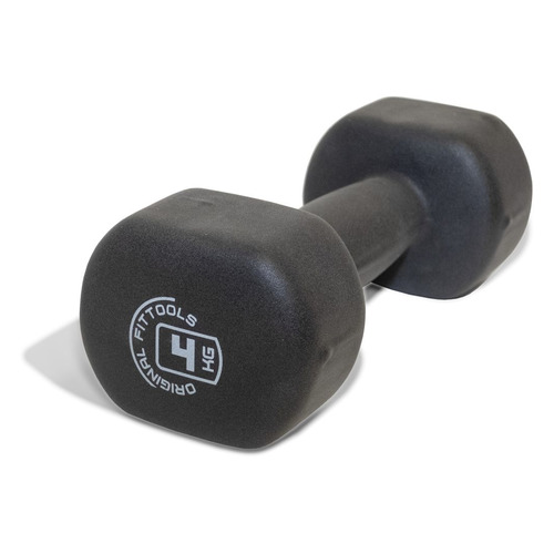 Гантель Original FitTools FT-NDB 1гант. 4кг винил. черный (FT-NDB-4)