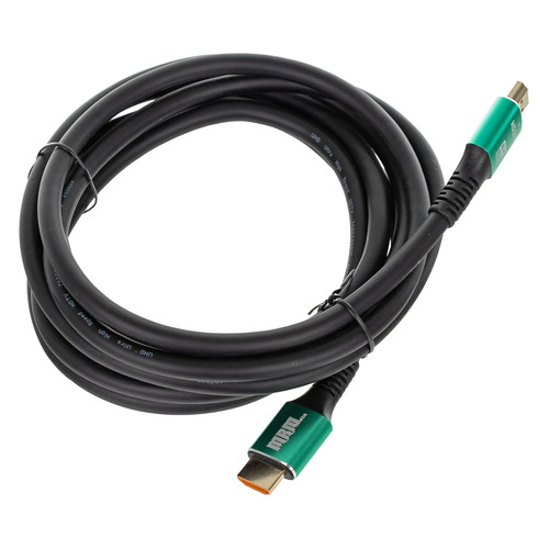 Кабель соединительный аудио-видео 012392, HDMI (m) - HDMI (m) , ver 2.1, 3м, GOLD, черный