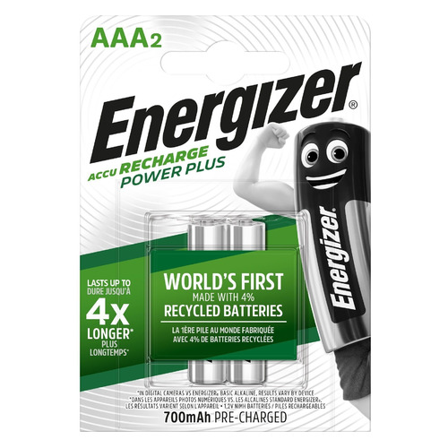 AAA Аккумулятор Energizer Power Plus, 2 шт. 700мAч