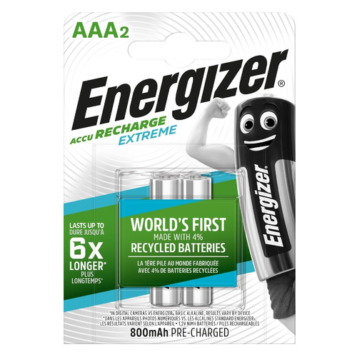 AAA Аккумулятор Energizer Extreme, 2 шт. 800мAч