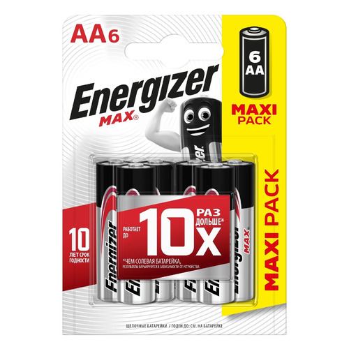 AA Батарейка Energizer Max, 6 шт
