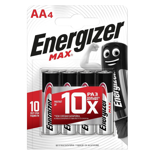 AA Батарейка Energizer Max, 4 шт
