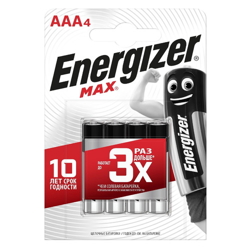 AAA Батарейка Energizer Max, 4 шт