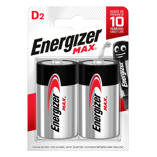 D Батарейка Energizer Max, 2 шт